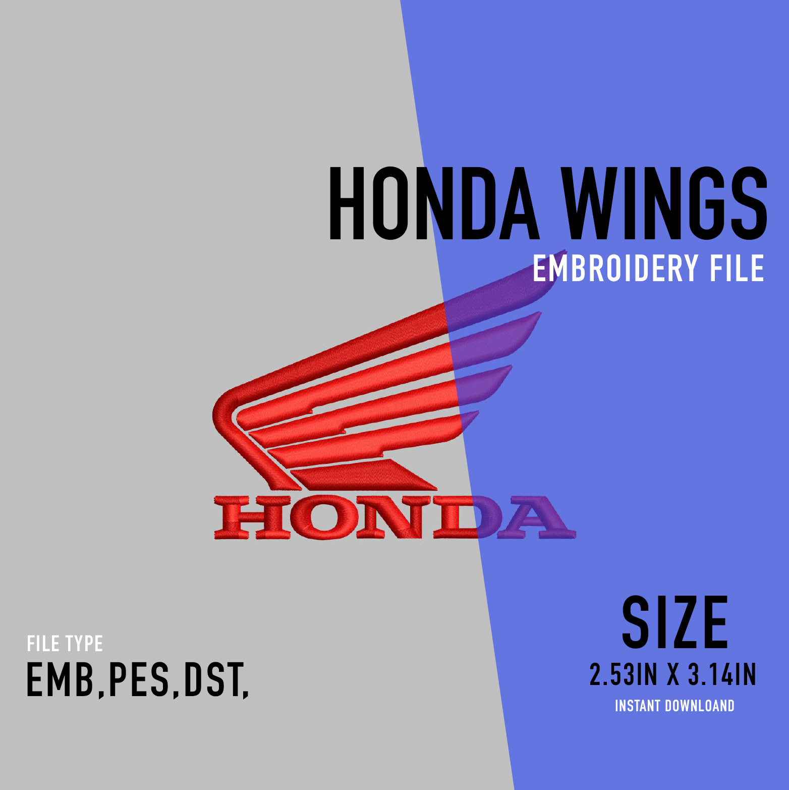 Honda Embroidery Honda Embroidery file info